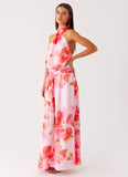 Diablo Backless Maxi Dress Blushing Blossom
