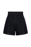 Demi High Waisted Denim Shorts Washed Indigo Blue