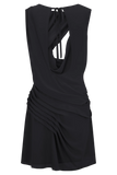Oria Chiffon Mini Dress Black