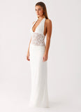 Miri Halter Maxi Dress Ivory