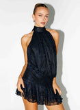 Willow Lace Mini Dress Black Lace