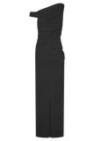 Callen One Shoulder Slinky Maxi Dress Black