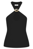 Ramona Modal Tank Top With Hardware Black