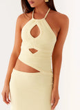 Lanah Cut Out Maxi Dress Yellow