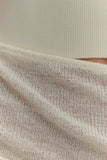 Cali Drape Skirt Knit Mini Dress Ivory