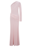 Alexius One Shoulder Knit Maxi Dress Dusty Pink