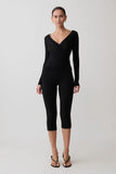 Lumi Long Sleeve Mesh Top Black