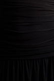 Aniyah Black High Neck Maxi Dress With Ruched Detailing