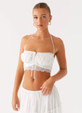 Evi Halterneck Top Ivory
