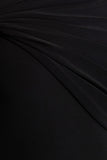 Alexia Black Asymmetric Neck Maxi Dress With Gold Details