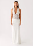 Miri Halter Maxi Dress Ivory