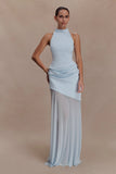 Portia Scuba Sleeveless Top Pale Blue