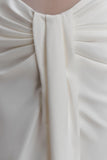 Paulina Cut Out Strapless Maxi Dress White