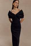 Thelma Bardot Maxi Dress Black