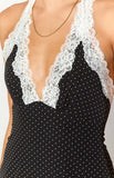 Cassidy Black Polka Dot Mini Dress