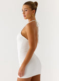 Undo Halter Mini Dress White