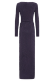 Deanna Long Sleeve Diamante Maxi Dress Purple