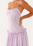 Jacinda Drop Waist Maxi Dress Lavender