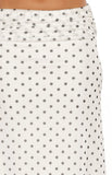 Rozie White Polka Dot Mesh Maxi Skirt