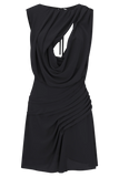 Oria Chiffon Mini Dress Black