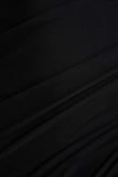 Amoura Black Square Neck Draped Wrap Maxi Dress