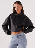 Houghton Oversized Bomber Jacket Black