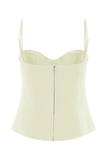 Jaime Spaghetti Strap Suiting Top Ivory