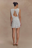 Oria Chiffon Mini Dress White