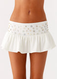 Vegas Nights Low Rise Skort White
