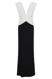 Monique Contrast Maxi Dress Black