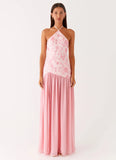 Janelle Beaded Maxi Dress Pink