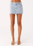 Kamen Low Rise Mini Skirt Light Denim
