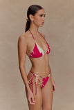 Marquise Bikini Bottom Dragonfruit Deco Fleur Print