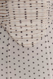 Willa Gathered Mesh Midi Dress Polka Dot