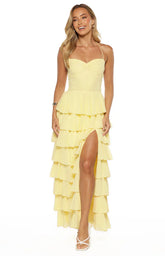 Georgie Yellow Ruffle Maxi Dress PRE ORDER