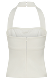 Amelita Suiting Halter Top Ivory
