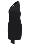 Claudette Slinky Mini Dress With Hardware Black