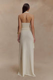 Xanthia Knit Halter Top Ivory