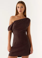 Mischa Mini Dress Chocolate Drizzle