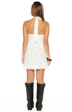 All Yours White Lace Mini Dress