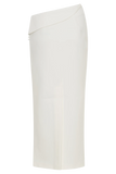 Astrid Suiting Midi Skirt White