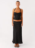 Breanne Top Black Polka Dot