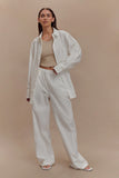 Campbell Cotton Wide Leg Pants White