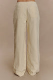 Ebony Embroidered Denim Jeans Cream