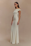 Kinsley Slinky Maxi Dress With Hardware Ivory