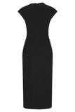 Lorena Cotton Midi Dress Black