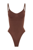 Alyssa Backless Shapewear Bodysuit Espresso