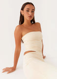 Romee Strapless Maxi Dress Pastel Yellow