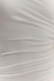 Chloe Peached Jersey One Shoulder Midi Dress Ivory