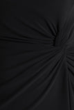 Claretta Black Square Neck Twisted Maxi Dress With Cape Sleeves